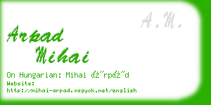 arpad mihai business card